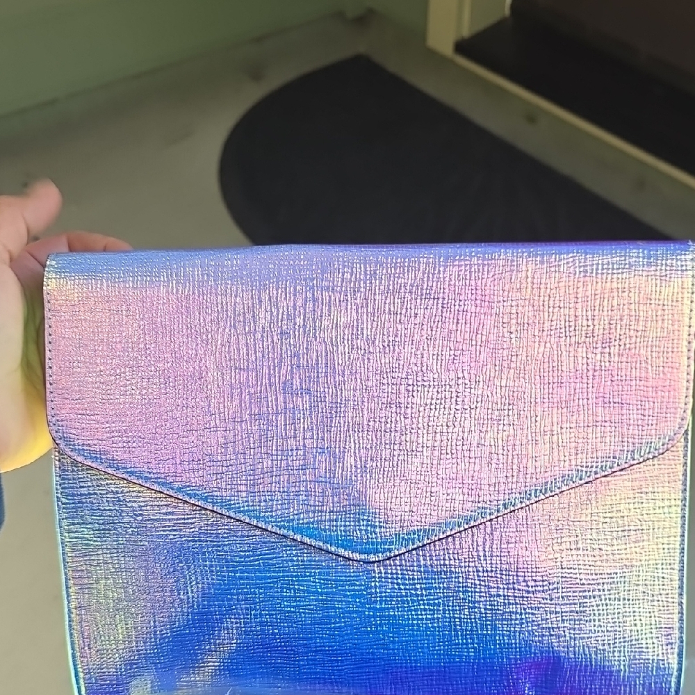 Iridescent Blue Clutch